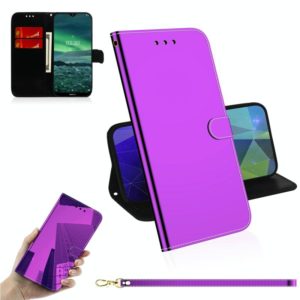 For Nokia 2.3 Lmitated Mirror Surface Horizontal Flip Leather Case with Holder & Card Slots & Wallet & Lanyard(Purple) (OEM)