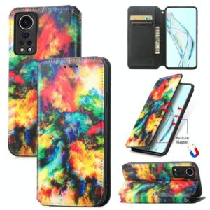 For ZTE Axon 30 5G Colorful Magnetic Horizontal Flip PU Leather Case with Holder & Card Slot & Wallet(Colorful Cloud) (OEM)