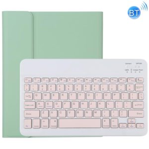 TG11B Detachable Bluetooth Pink Keyboard + Microfiber Leather Tablet Case for iPad Pro 11 inch (2020), with Pen Slot & Holder (Green) (OEM)