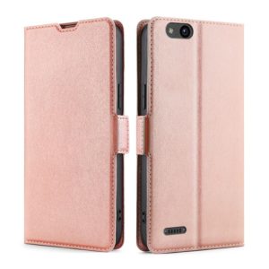 For ZTE Tempo X / N9137 Ultra-thin Voltage Side Buckle Flip Leather Case(Rose Gold) (OEM)