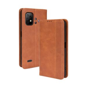 For Umidigi Bison X10 Magnetic Buckle Retro Texture Leather Case(Brown) (OEM)