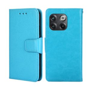 For OnePlus 10T Crystal Texture Horizontal Flip Leather Phone Case(Light Blue) (OEM)