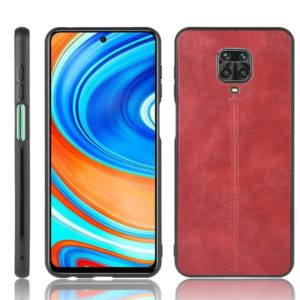 For Xiaomi Redmi Note 9 Pro / Note 9s / Note 9 Pro Max Shockproof Sewing Cow Pattern Skin PC + PU + TPU Case(Red) (OEM)
