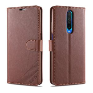For Xiaomi Redmi K30 AZNS Sheepskin Texture Horizontal Flip Leather Case with Holder & Card Slots & Wallet(Brown) (AZNS) (OEM)