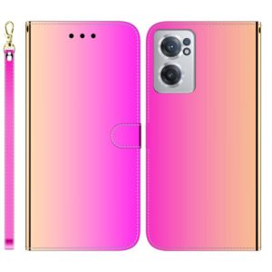 For OnePlus Nord CE 2 5G Imitated Mirror Surface Horizontal Flip Leather Phone Case(Gradient Color) (OEM)