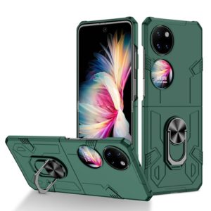 For Huawei P50 Pocket Matte UV Shockproof Phone Case(Dark Green) (OEM)