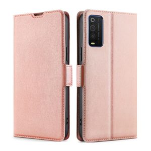 For TCL 205 Ultra-thin Voltage Side Buckle PU + TPU Leather Phone Case(Rose Gold) (OEM)