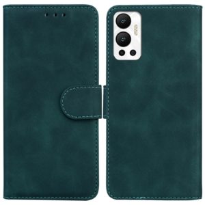 For Infinix Hot 12 Skin Feel Pure Color Flip Leather Phone Case(Green) (OEM)