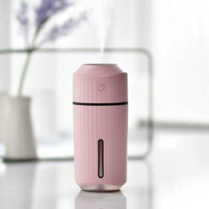 Large Capacity 320ml LED Automatic Humidifier Sprayer, Battery Version(Pink) (OEM)