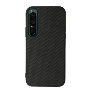 For Sony Xperia 1 IV Accurate Hole Carbon Fiber Texture Shockproof Case(Black) (OEM)