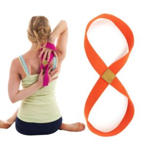 2 PCS Yoga Stretch Belt Cotton Thick Mobius Strip(Orange) (OEM)