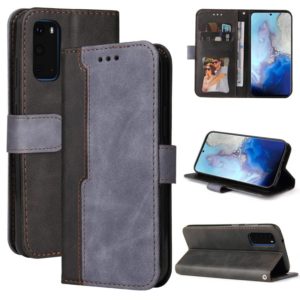 For Samsung Galaxy S20 Business Stitching-Color Horizontal Flip PU Leather Case with Holder & Card Slots & Photo Frame(Grey) (OEM)