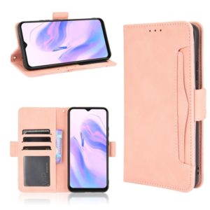 For Blackview A70 (2021) Skin Feel Calf Pattern Horizontal Flip Leather Case with Holder & Card Slots & Photo Frame(Pink) (OEM)