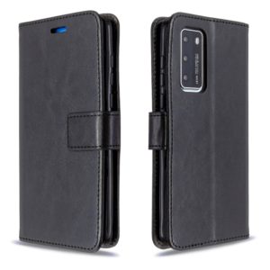 For Huawei P40 Crazy Horse Texture Horizontal Flip Leather Case with Holder & Card Slots & Wallet & Photo Frame(Black) (OEM)