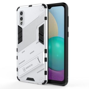 For Samsung Galaxy A02 (EU Version) Punk Armor 2 in 1 PC + TPU Shockproof Case with Invisible Holder(White) (OEM)