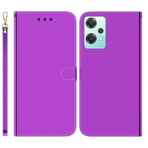 For OnePlus Nord CE 2 Lite 5G Imitated Mirror Surface Horizontal Flip Leather Phone Case(Purple) (OEM)