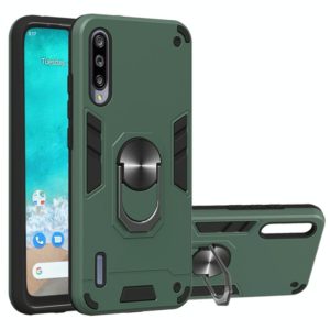 For Xiaomi Mi CC9e / A3 2 in 1 Armour Series PC + TPU Protective Case with Ring Holder(Dark Green) (OEM)