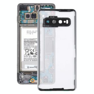 For Samsung Galaxy S10 G973F/DS G973U G973 SM-G973 Transparent Battery Back Cover with Camera Lens Cover (Transparent) (OEM)