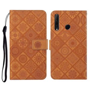 Huawei Honor 20 lite / 10i Ethnic Style Embossed Pattern Horizontal Flip Leather Case with Holder & Card Slots & Wallet & Lanyard(Brown) (OEM)