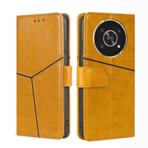 For Honor X30 Geometric Stitching Horizontal Flip Leather Phone Case(Yellow) (OEM)