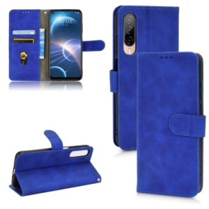 For HTC Desire 22 Pro Skin Feel Magnetic Flip Leather Phone Case(Blue) (OEM)