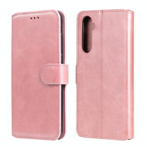 For OPPO Realme 6 Classic Calf Texture PU + TPU Horizontal Flip Leather Case, with Holder & Card Slots & Wallet(Rose Gold) (OEM)