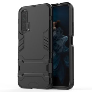 Shockproof PC + TPU Case for Huawei Honor 20 Pro, with Holder (Black) (OEM)