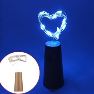1.4m Silver Color Copper Wire Starry String Light Rope, 15 LEDs SMD 0603 IP65 Waterproof LR44 Button Batteries (Blue Light) (OEM)