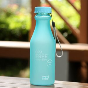 550mL Frost Leak-proof Plastic Portable Soda Bottle Sealed Simple Student Handy Beverage Bottle(Blue) (OEM)