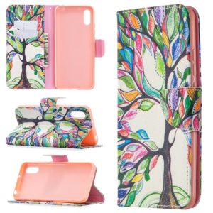 For Xiaomi Redmi 9A Colored Drawing Pattern Horizontal Flip Leather Case with Holder & Card Slots & Wallet(Life Tree) (OEM)