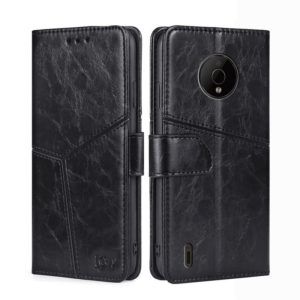 For Nokia C200 Geometric Stitching Horizontal Flip Leather Phone Case(Black) (OEM)