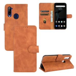 For ZTE Libero 5G Solid Color Skin Feel Magnetic Buckle Horizontal Flip Calf Texture PU Leather Case with Holder & Card Slots & Wallet(Brown) (OEM)