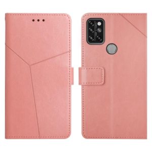For UMIDIGI A9 Pro Y Stitching Horizontal Flip Leather Phone Case(Rose Gold) (OEM)