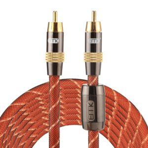 EMK TZ/A 5m OD8.0mm Gold Plated Metal Head RCA to RCA Plug Digital Coaxial Interconnect Cable Audio / Video RCA Cable (EMK) (OEM)