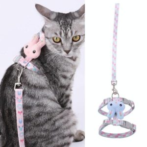 Rabbit Head Type Anti-breakaway Adjustable Cat Leash, Size: Small Suitable for Within 3kg(Blue) (OEM)