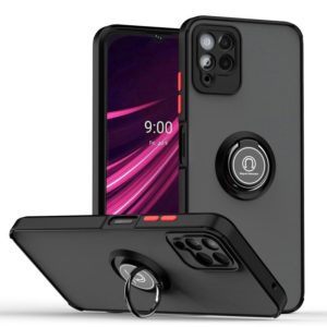 For T-Mobile REVVL 6 Pro 5G Q Shadow 1 Series TPU + PC Phone Case with Ring(Black+Red) (OEM)