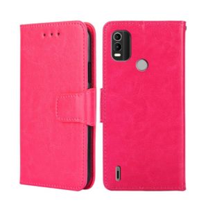 For Nokia C21 Plus Crystal Texture Leather Phone Case(Rose Red) (OEM)