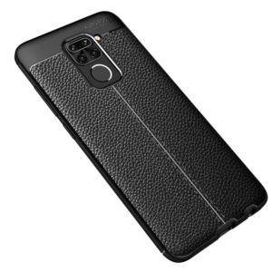 For Xiaomi Redmi Note9 Litchi Texture TPU Shockproof Case(Black) (OEM)