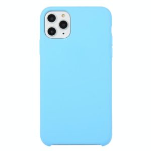 For iPhone 11 Pro Max Solid Color Solid Silicone Shockproof Case (Chrysanthemum Blue) (OEM)