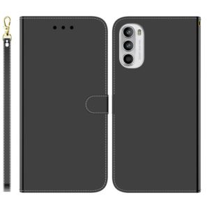 For Motorola Moto G62 5G Imitated Mirror Surface Horizontal Flip Leather Phone Case(Black) (OEM)