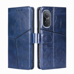 For Huawei Nova 9 SE 4G Geometric Stitching Horizontal Flip Leather Phone Case(Blue) (OEM)