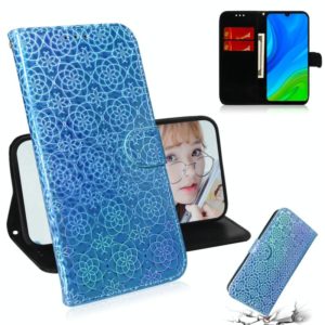 For Huawei P smart 2020 Solid Color Colorful Magnetic Buckle Horizontal Flip PU Leather Case with Holder & Card Slots & Wallet & Lanyard(Sky Blue) (OEM)