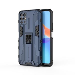 For Honor Play 5T Youth Supersonic PC + TPU Shock-proof Phone Case with Holder(Blue) (OEM)