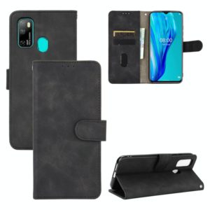 For Ulefone Note 9P Solid Color Skin Feel Magnetic Buckle Horizontal Flip Calf Texture PU Leather Case with Holder & Card Slots & Wallet(Black) (OEM)