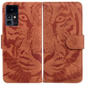 For Infinix Hot 11s X6812 Tiger Embossing Pattern Horizontal Flip Leather Phone Case(Brown) (OEM)