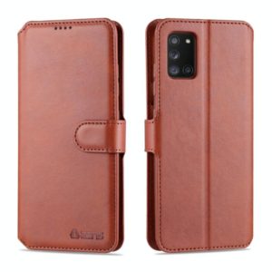 For Samsung Galaxy A31 AZNS Calf Texture Horizontal Flip Leather Case, with Holder & Card Slots & Wallet & Photo Frame(Brown) (AZNS) (OEM)
