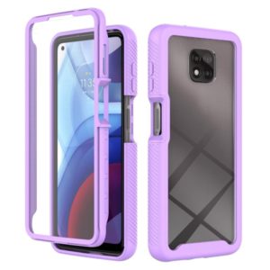 For Motorola Moto G Power(2021) Starry Sky Solid Color Series Shockproof PC + TPU Case with PET Film(Light Purple) (OEM)