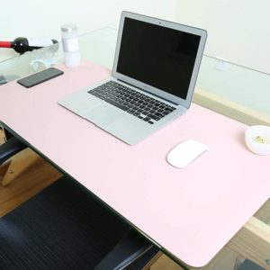 Multifunction Business PU Leather Mouse Pad Keyboard Pad Table Mat Computer Desk Mat, Size: 120 x 60cm(Pink) (OEM)