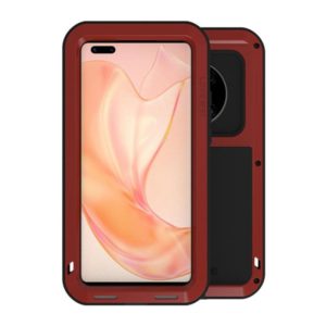 For Huawei Mate 40 Pro LOVE MEI Metal Shockproof Waterproof Dustproof Protective Case without Glass(Red) (OEM)