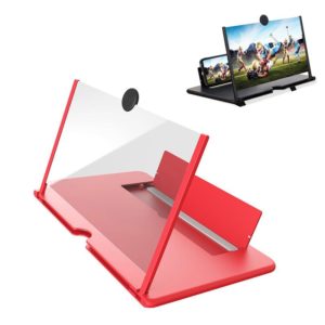 12 inch Pull-out Typed Ultra-clear 3D Mobile Phone Screen Stretching Bracket Amplifier(Red) (OEM)